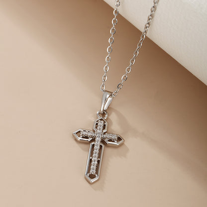 18k Gold Plating Cross Necklace Pendant CA001