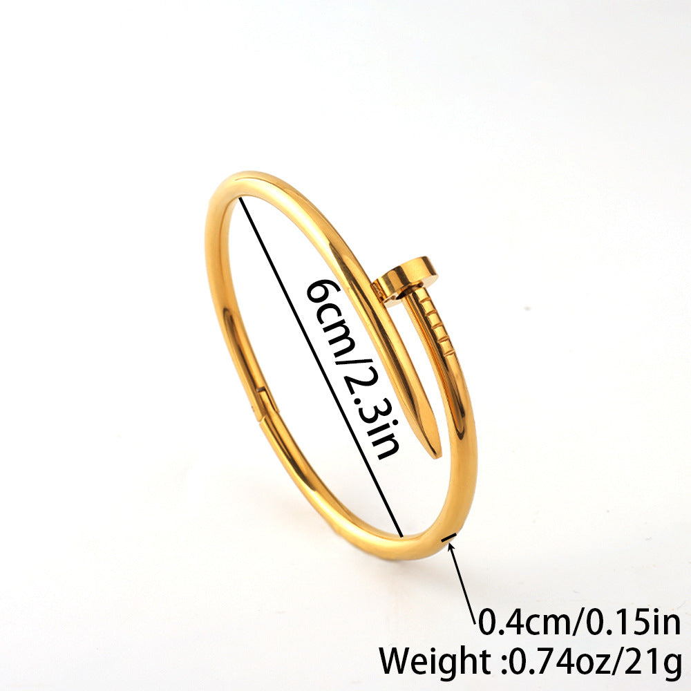 Gold/silver Plated Titanium Steel Fashion  design Bangle