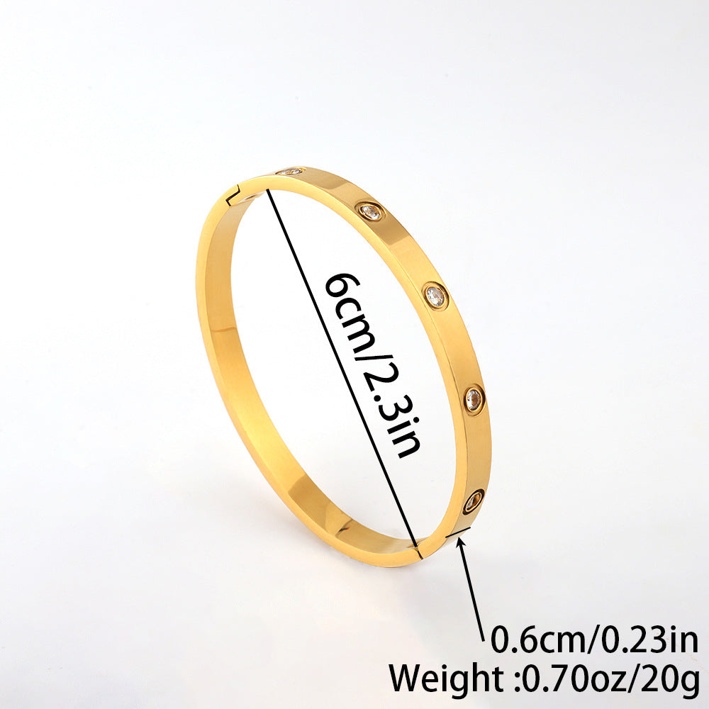 Gold/silver Plated Titanium Steel Fashion  design Bangle