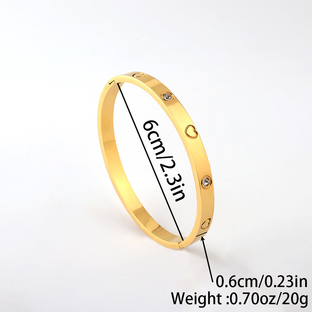 Gold/silver Plated Titanium Steel Fashion  design Bangle