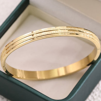 Gold/silver Plated Titanium Steel Fashion  design Bangle