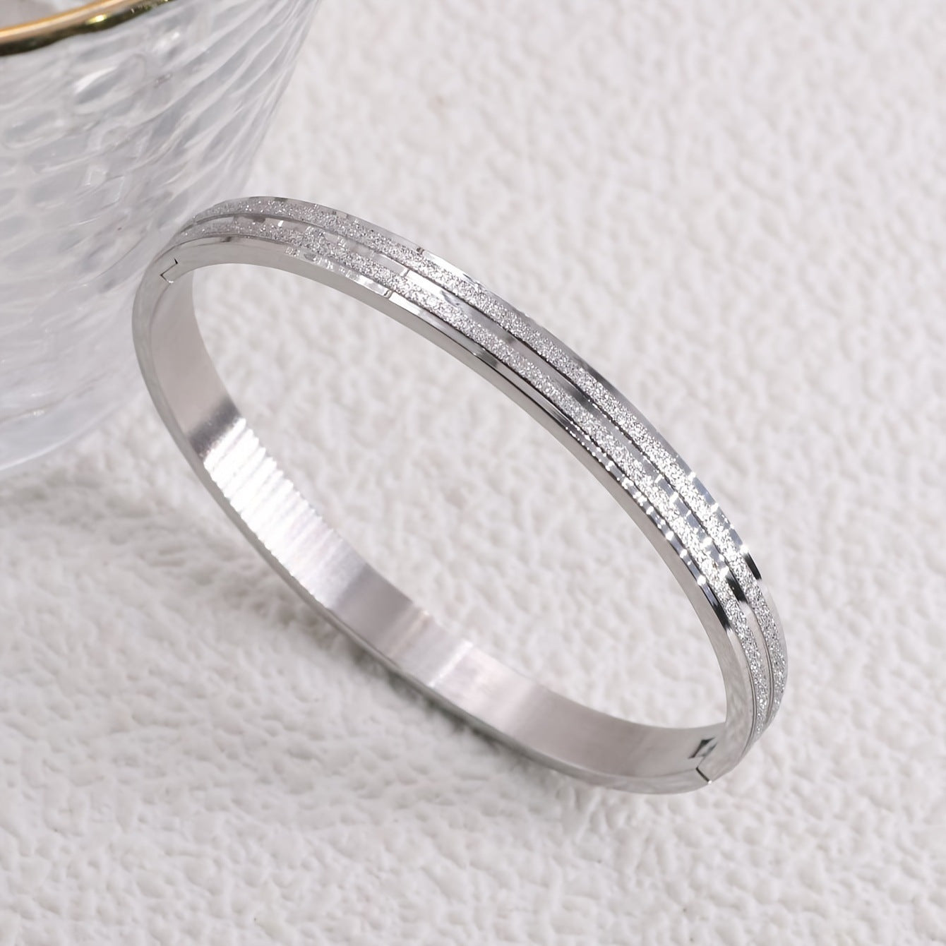 Gold/silver Plated Titanium Steel Fashion  design Bangle