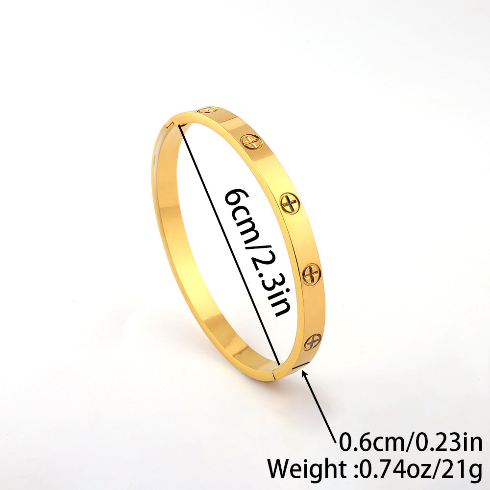 Gold/silver Plated Titanium Steel Fashion  design Bangle