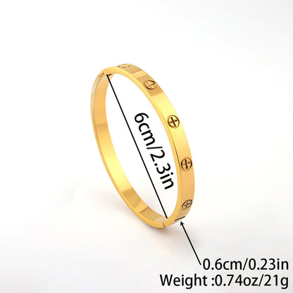 Gold/silver Plated Titanium Steel Fashion  design Bangle