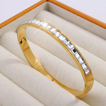 Gold/silver Plated Titanium Steel Fashion  design Bangle