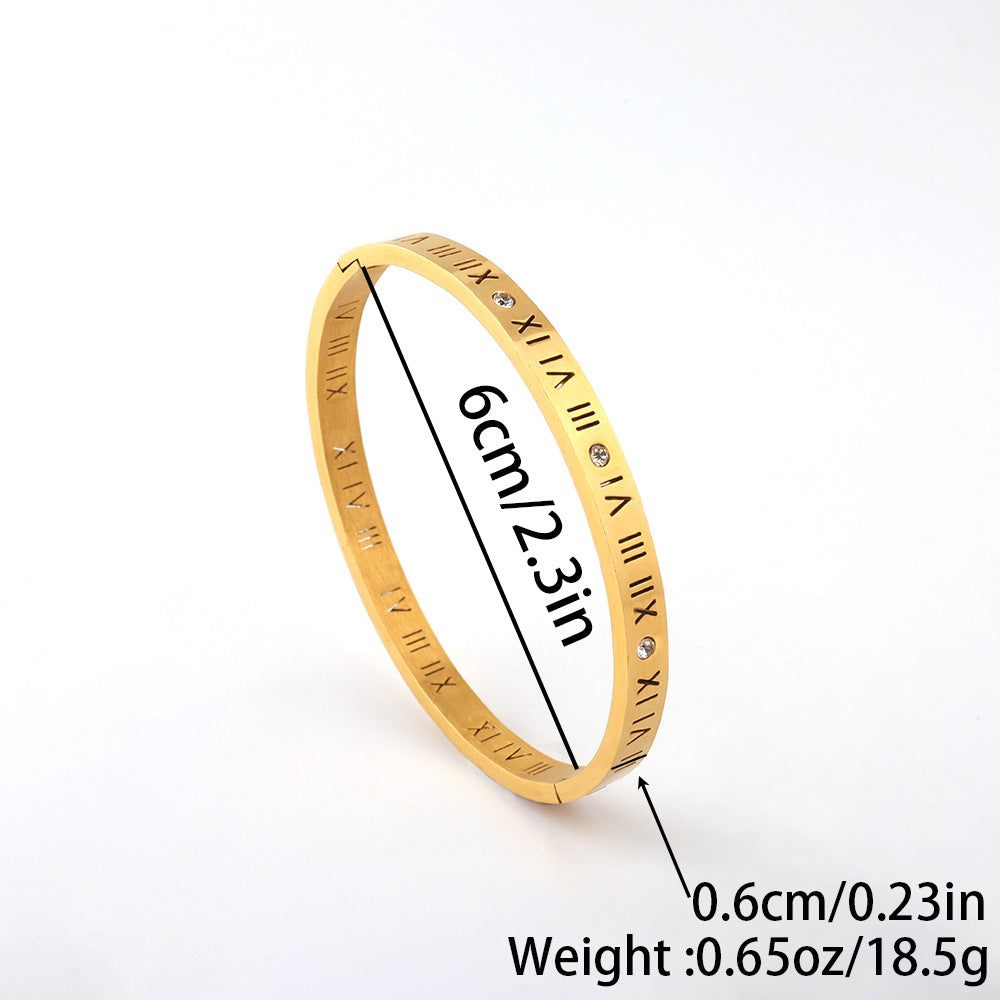 Gold/silver Plated Titanium Steel Fashion  design Bangle