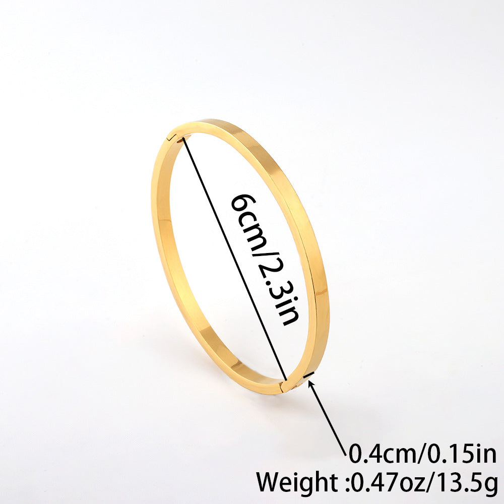 Gold/silver Plated Titanium Steel Fashion  design Bangle