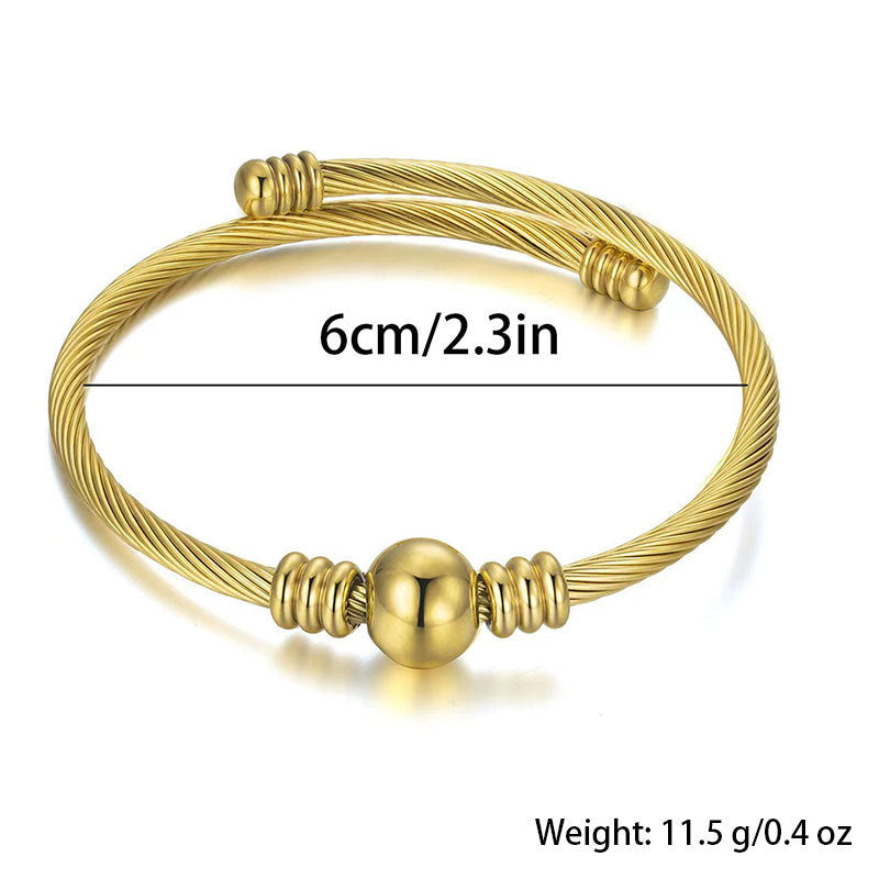 Gold/silver Plated Titanium Steel Fashion  design Bangle