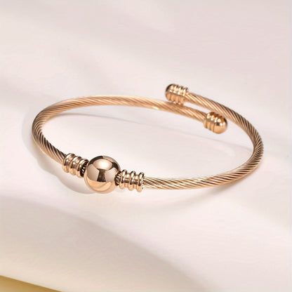 Gold/silver Plated Titanium Steel Fashion  design Bangle