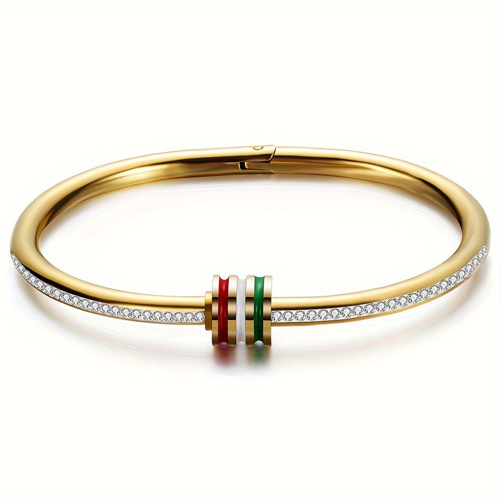 Gold/silver Plated Titanium Steel Fashion  design Bangle